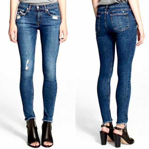 RAG & BONE - La Paz Skinny Jeans Distressed Luxury Denim Size 26 Womens - Picture 13 of 13